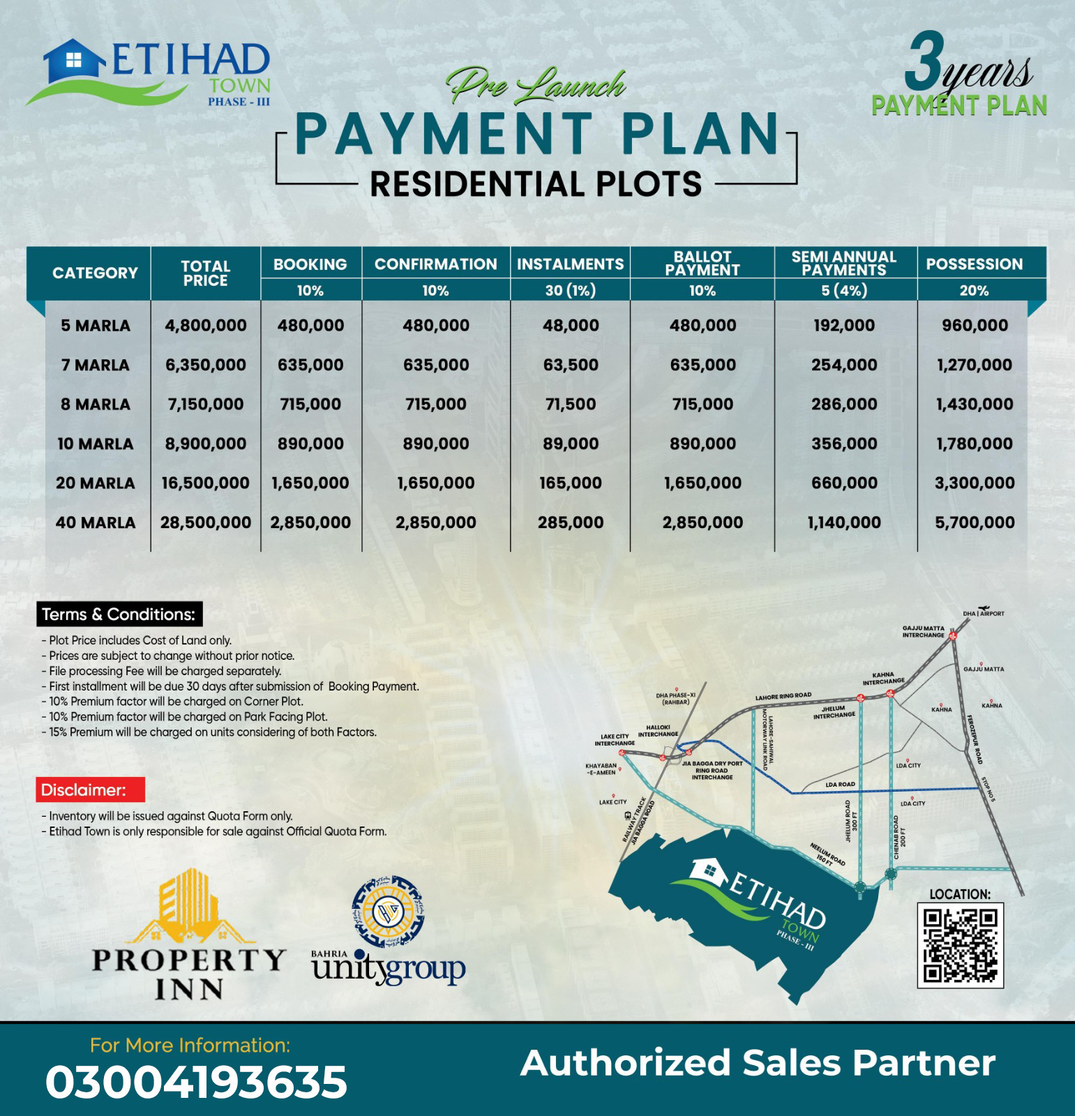 Etihad Town Phase III Lahore